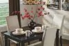 Ashley Furniture D250/25/01(2)/02(2) Kimonte - 5 Pc. - Dining Room Table, 2 Beige Side Chairs, 2 Brown Side Chairs - Dark Brown