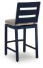 Ashley Furniture PCP587-124 East Beach - Barstool (Set of 2) - Blue