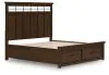 Ashley Furniture B849B4 Taffenbrook - King Panel Storage Bed - Medium Brown