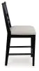 Ashley Furniture PCD824-724 Ashley Furniture PCD824-724 Greddinton - Upholstered Barstool (Set of 2) - Black