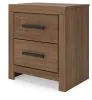 Ashley Furniture PCB1116-92 Ashley Furniture PCB1116-92 Broachmyn - Two Drawer Night Stand - Auburn