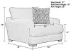 Jackson Furniture Industries 449801-1796/48-2870/48 Jackson Furniture Industries 449801-1796/48-2870/48 Ava - Chair 1/2 With Colorful Accents - Pepper