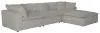 Jackson Furniture Industries 4445/31/59/28/4-26 Jackson Furniture Industries 4445/31/59/28/4-26 Posh - 4 Piece Modular Sectional With 1 Armless, 2 Corners, 1 Cocktail Ottoman - Dove