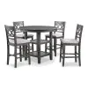 New Classic D1719-52S-GRY Cori - 5 Piece Counter Dining Set - Gray