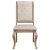 CoasterEssence 110292 Brockway - Upholstered Dining Chair (Set of 2) - Barley Brown