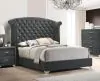 CoasterEveryday 223381Q Melody - Upholstered Queen Wingback Bed - Gray
