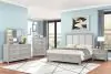 New Classic 00-2442-25C New Classic 00-2442-25C Fiona - 6/0 California King 5 Piece Bedroom Set (Bed & Dresser & Mirror & Chest & Nightstand) - Gray