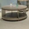 Liberty Furniture 754-OT1010 Harlow - Round Cocktail Table - Sandstone & Satin Nickel