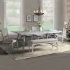 Intercon MR-CH-5019C-WWH-RTA Modern Rustic - Dining Bench - Weathered White