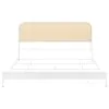 Coaster Fine Furniture 360301KE Amherst - Radio Weave Rattan Metal Eastern King Bed - White