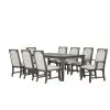 New Classic 40-D1605-D6C New Classic 40-D1605-D6C Lisbon - 7 Piece Dining Room Set (Rectangle Dining Table With 4 Chairs & 2 Arms Chairs) - Dark Gray / Gray