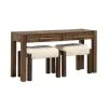 Liberty Furniture 449-OT-A3PCS Broadmore - 3 Piece Table Set (1 Console Table 2 Console Stools) - Cobblestone Brown