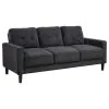 Coaster Fine Furniture 509981-S2 Bowen II - 2-Piece Upholstered Track Arm Sofa Set - Steel Gray
