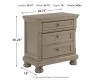 Ashley Furniture B733-92 Lettner - Two Drawer Night Stand - Light Gray