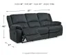 Ashley Furniture 7650488 Draycoll - Reclining Sofa - Dark Gray