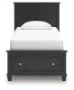 Ashley Furniture B687B21 Ashley Furniture B687B21 Lanolee - Twin Panel Storage Bed - Black