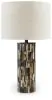Ashley Furniture L235684 Ellford - Poly Table Lamp - Black / Brown / Cream