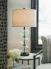 Ashley Furniture L431604 Airbal - Glass Table Lamp (Set of 2) - Clear / Black