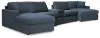 Ashley Furniture 92121S70 Ashley Furniture 92121S70 Modmax - 5 Piece Double Chaise Sectional With Audio Console - Ink