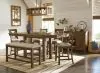 Ashley Furniture D631/32/124(4)/09/60 Ashley Furniture D631/32/124(4)/09/60 Moriville - 7 Pc. - Counter Extension Table, 4 Barstools, Bench, Server - Dark Gray