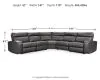 Ashley Furniture 55203S1 Ashley Furniture 55203S1 Samperstone - Zero Wall Recliners 5 Pc Sectional - Gray
