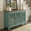 Liberty Furniture 2011-AC5636 Kensington - 3 Door Accent Cabinet - Turquoise / Worn Wood Tone