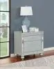CoasterEssence 223212 Gunnison - 2-Drawer Nightstand - Silver Metallic