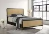 Coaster Fine Furniture 224330KE Arini - Rattan Eastern King Panel Bed - Black And Natural