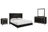 New Classic 00-3365-14N New Classic 00-3365-14N Huxley - 6/6 Eastern King 4 Piece Bedroom Set (Bed & Dresser & Mirror & Nightstand) - Black