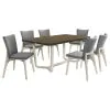 Coaster Fine Furniture 108681-S7 Biloxi - 7 Piece Rectangular Dining Set - Grayish Brown