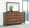 Coaster Fine Furniture 223323M Maderia - 8-Drawer Dresser And Mirror - Walnut