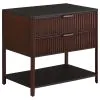 Coaster Fine Furniture 930221 Zimmerlee - 2-Drawer Side Table with Shelf - Rust Brown