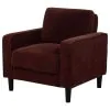 Coaster Fine Furniture 511213 Ruth - Fabric Upholstered Track Arm Accent Chair - Rust Red