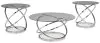 Ashley Furniture T270-13 Hollynyx - Occasional Table Set (Set of 3) - Chrome Finish