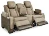 Ashley Furniture 2200318 Ashley Furniture 2200318 Next-Gen Durapella - Power Reclining Loveseat With Console/Adj Headrest - Sand