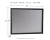 Ashley Furniture B1013-36 Danziar - Bedroom Mirror - Black