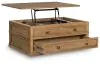 Ashley Furniture T655-9 Sharlance - Lift Top Cocktail Table - Light Brown