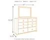 Ashley Furniture B267B1 Ashley Furniture B267B1 Willowton - Dresser, Mirror - Whitewash