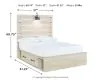 Ashley Furniture B192B34 Cambeck - Full Panel Bed With 4 Storage Drawers - Whitewash