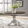 Liberty Furniture 186W-CD-PED Liberty Furniture 186W-CD-PED Carolina Crossing - Pedestal Table - White / Antique Honey