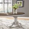 Liberty Furniture 186W-CD-PED Liberty Furniture 186W-CD-PED Carolina Crossing - Pedestal Table - White / Antique Honey