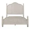 Liberty Furniture 652-BR-KPSDM Liberty Furniture 652-BR-KPSDM Farmhouse Reimagined - 3 Piece Bedroom Set (King Poster Bed, Dresser & Mirror) - Antique White / Chestnut Tops