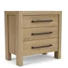 Riverside Furniture 91099 Davie - Wood 3 Drawer Nightstand - Light Brown