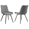 CoasterEssence 193312 Diggs - Upholstered Swivel Dining Side Chair (Set of 2) - Gray