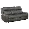 Coaster Fine Furniture 603191-S2 Raelynn - 2 Piece Upholstered Reclining Sofa Set - Gray