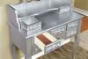 Furniture of America CM-DK6845SV Harriet - Vanity With Stool - Silver