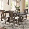 New Classic 40-4124-D4C Chestnut Ridge - 5 Piece Dining Room Set (Round 72