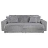 Coaster Fine Furniture 600536PB1 Jacana - LAF Power Sofa Chaise With 2 Piece Pillow, Box 1 of 2 - Gray