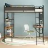 Coaster Fine Furniture 460332BLKB1 Campus - Twin Posts, Front & Rear Guard Rails, Ladder, tube For Part Shelf, Box 1 of 2 - Matte Black