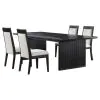 Coaster Fine Furniture 108231-S5A Brookmead - 5-Piece Extension Leaf Dining Table Set - Black / Ivory